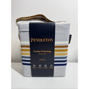 NWT Pendleton Queen Sheet Set Cooling Technology Westland Stripe